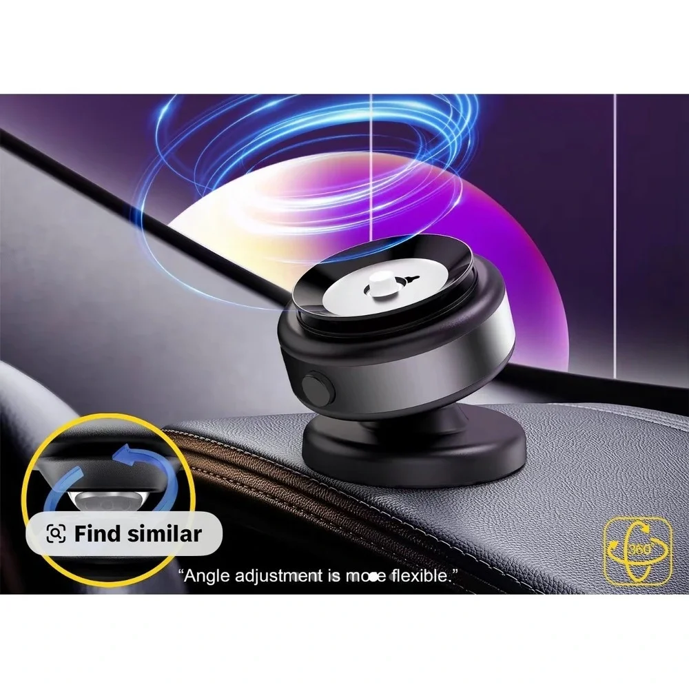 Universal Magnetic Car‎ Phone Mount Holder USB Charging 360 Rotation